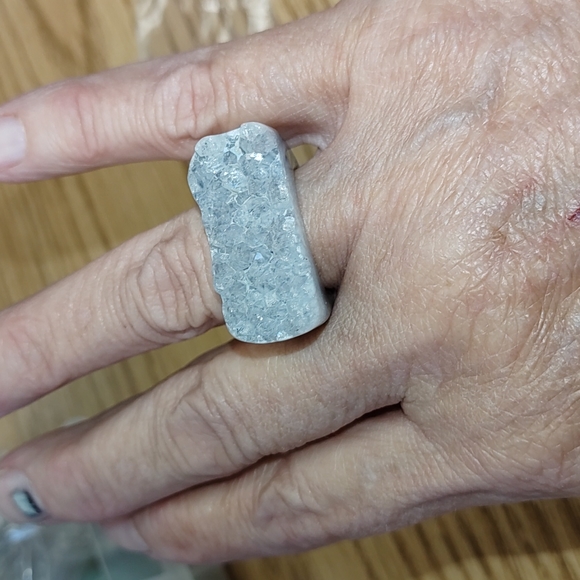 New All Gemstobe Agate Druzy Ring SIZE 8 - Picture 4 of 8
